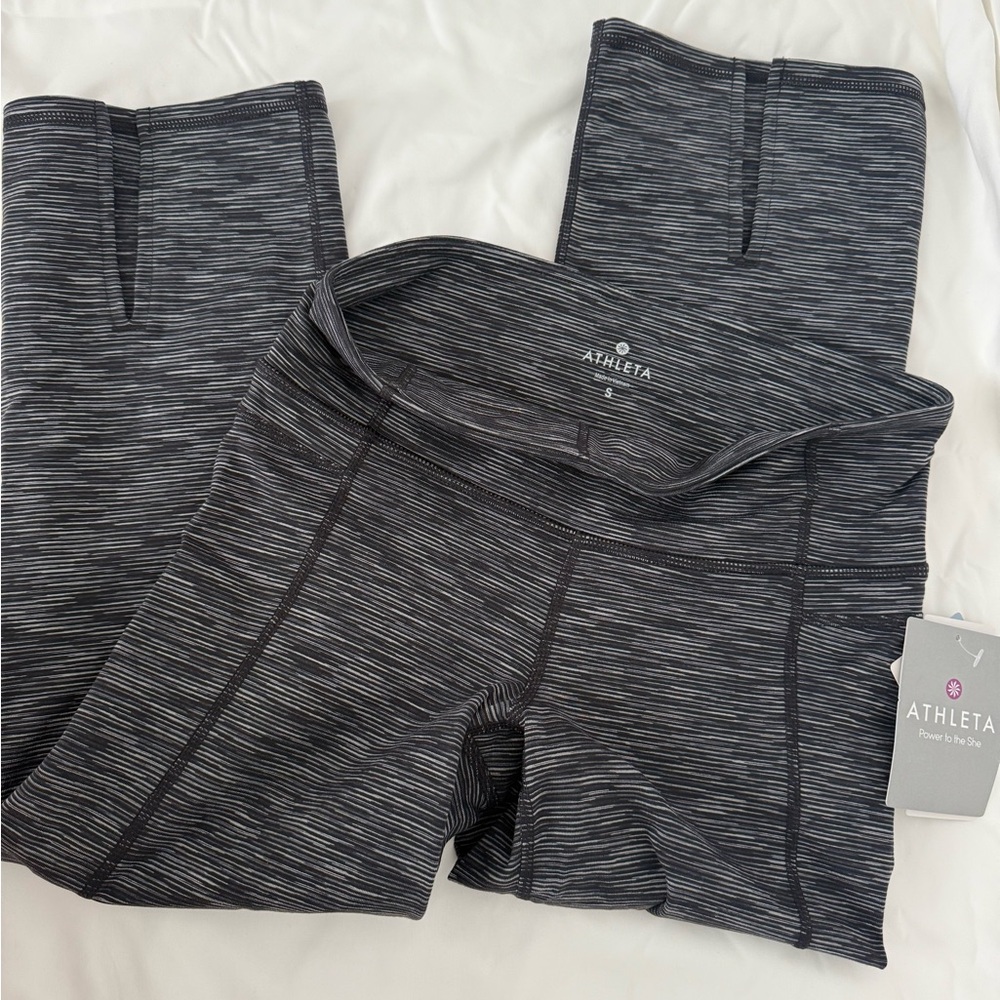 Athleta NWT Charcoal Cropped Women Leggings - Picture 2 of 7